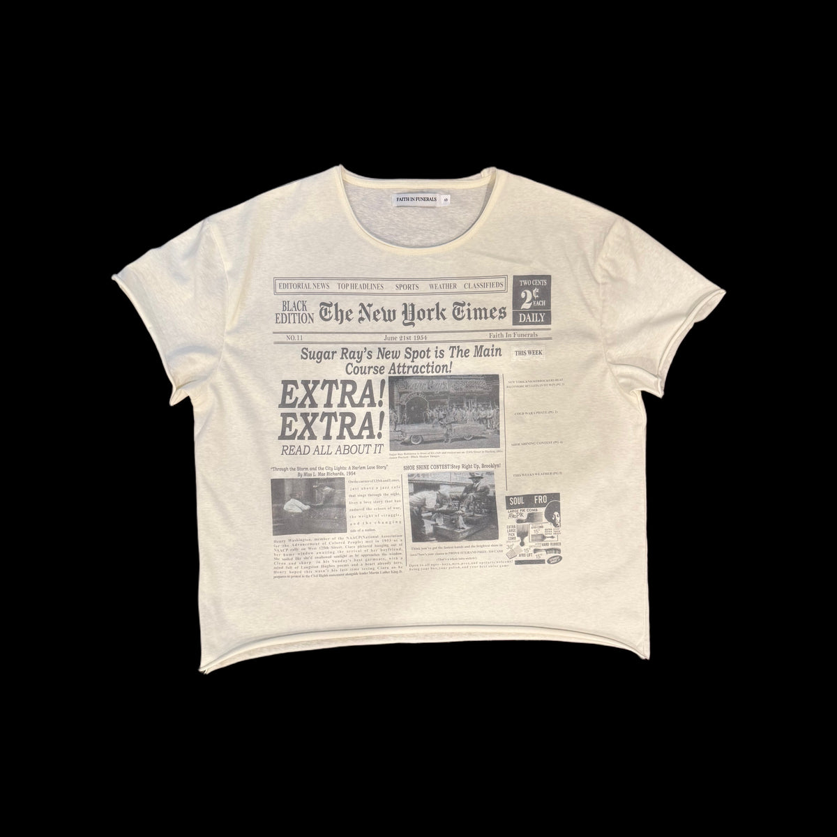 Newspaper T-Shirt – FAITH IN FUNERALS